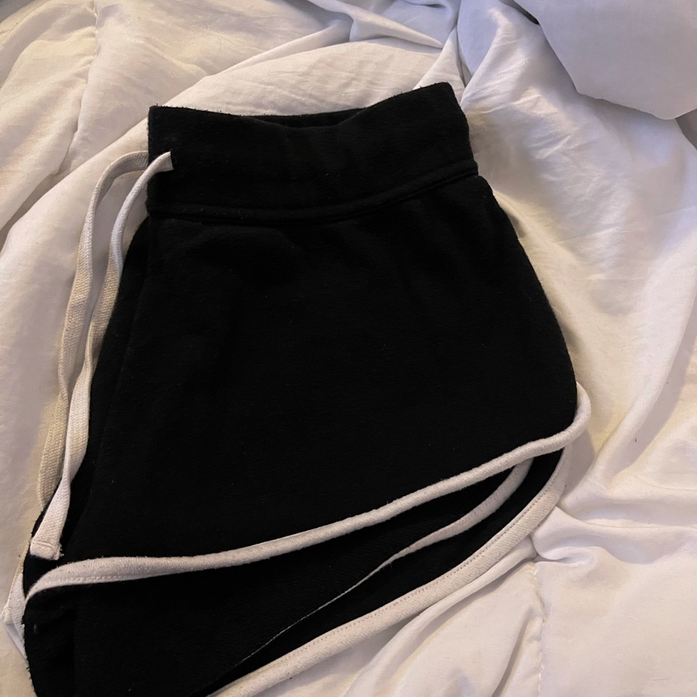 Black and white shorts